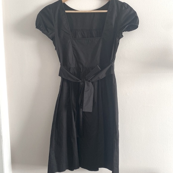 Theory Cotton Black Belted Dress - Picture 7 of 7